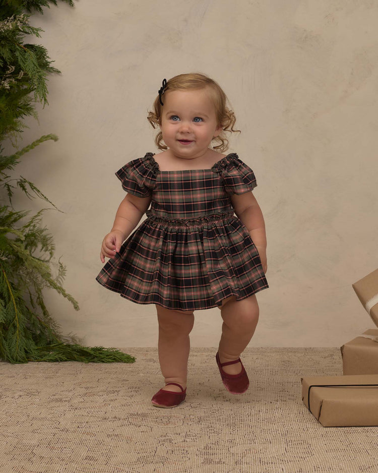 noralee margot romper in tartan baby Little