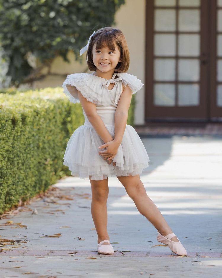 noralee ruffle tulle collar in mist accessories Little