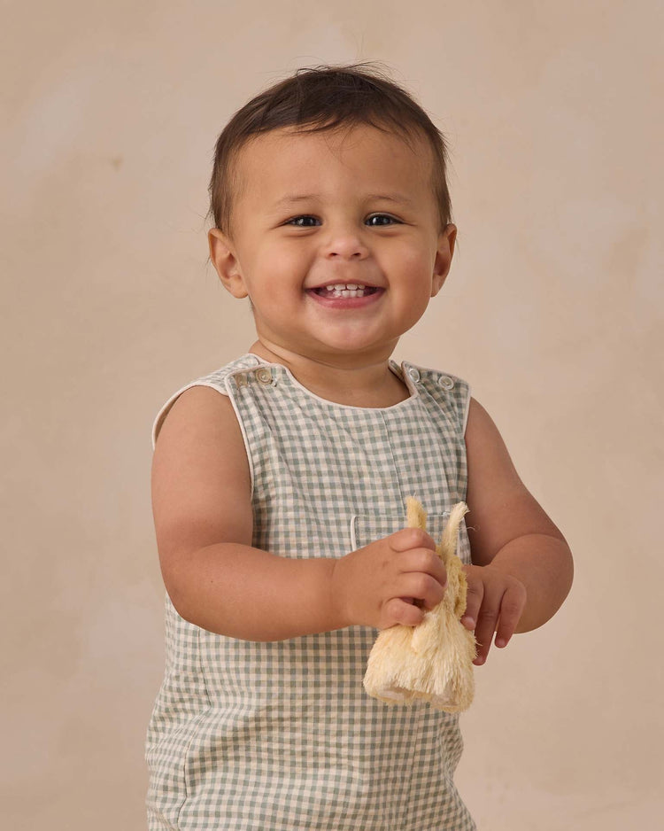 noralee georgie romper in eucalyptus check baby Little