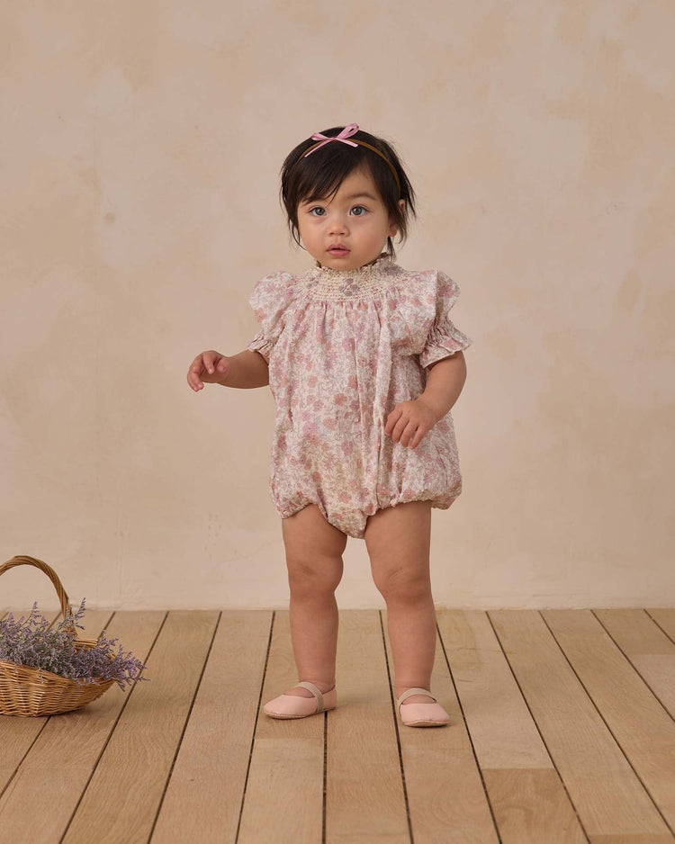 noralee maddie romper in pastel garden baby Little