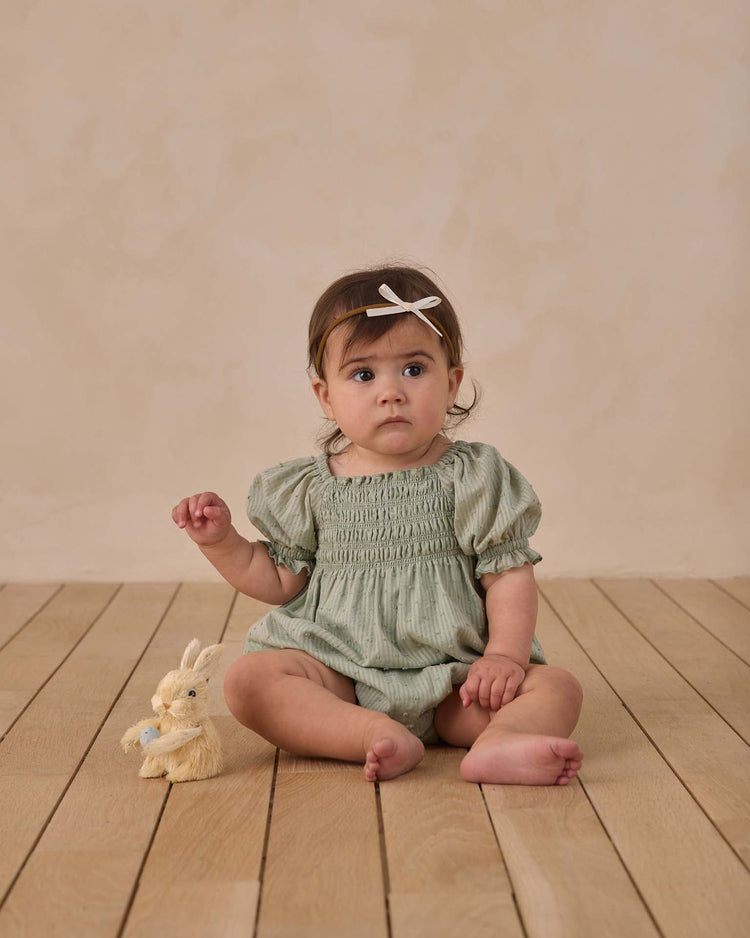 noralee hazel romper in eucalyptus baby Little