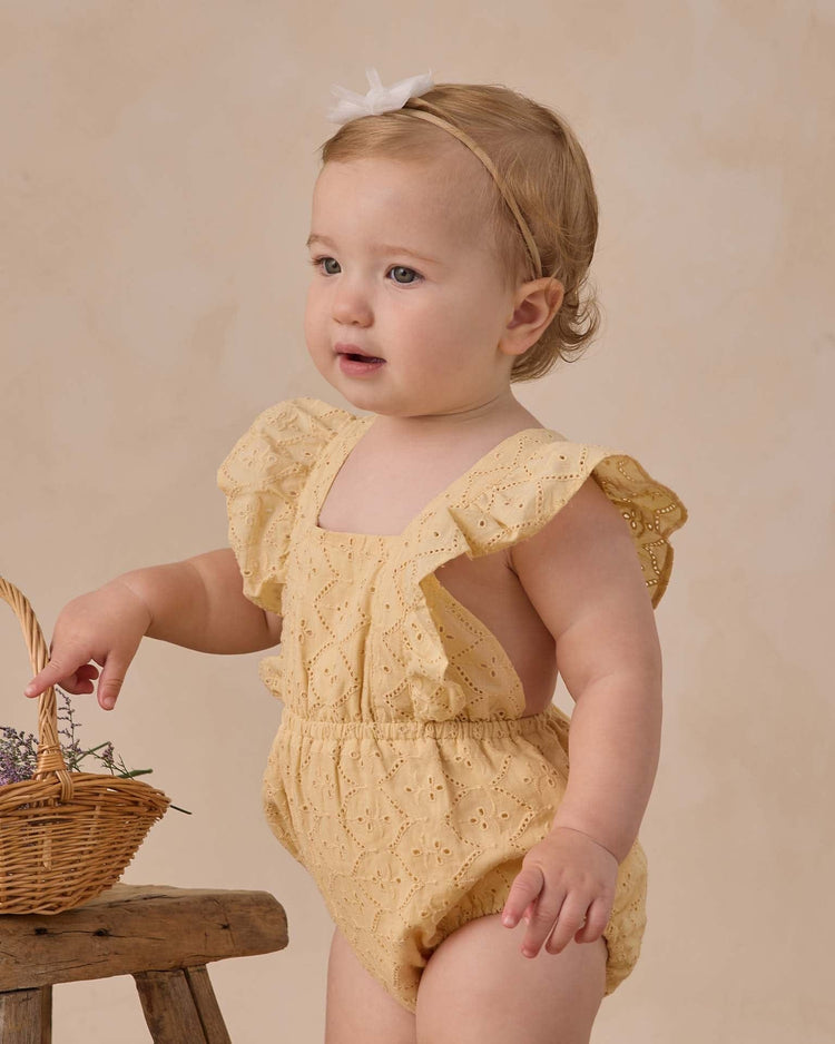 noralee lucy romper in lemon baby Little