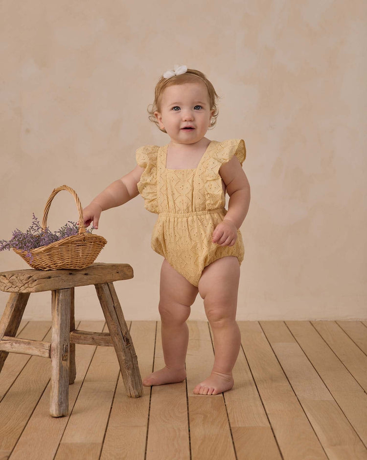 noralee lucy romper in lemon baby Little