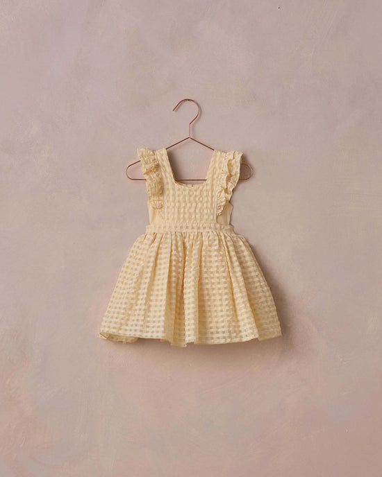 provence dress in lemon check