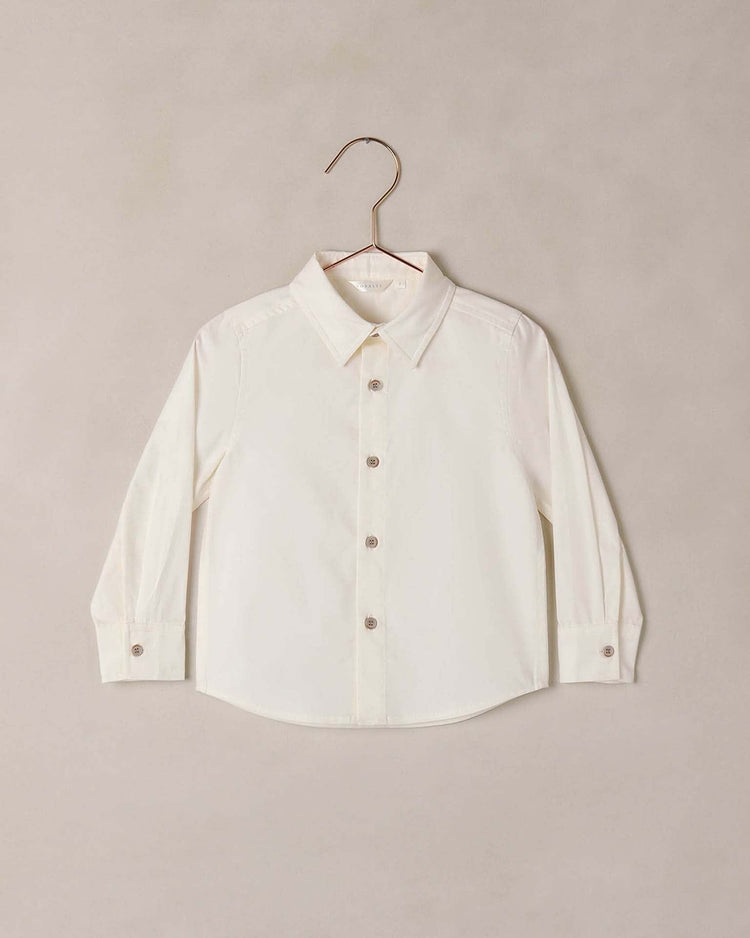 noralee harrison button down shirt in ivory kids Little