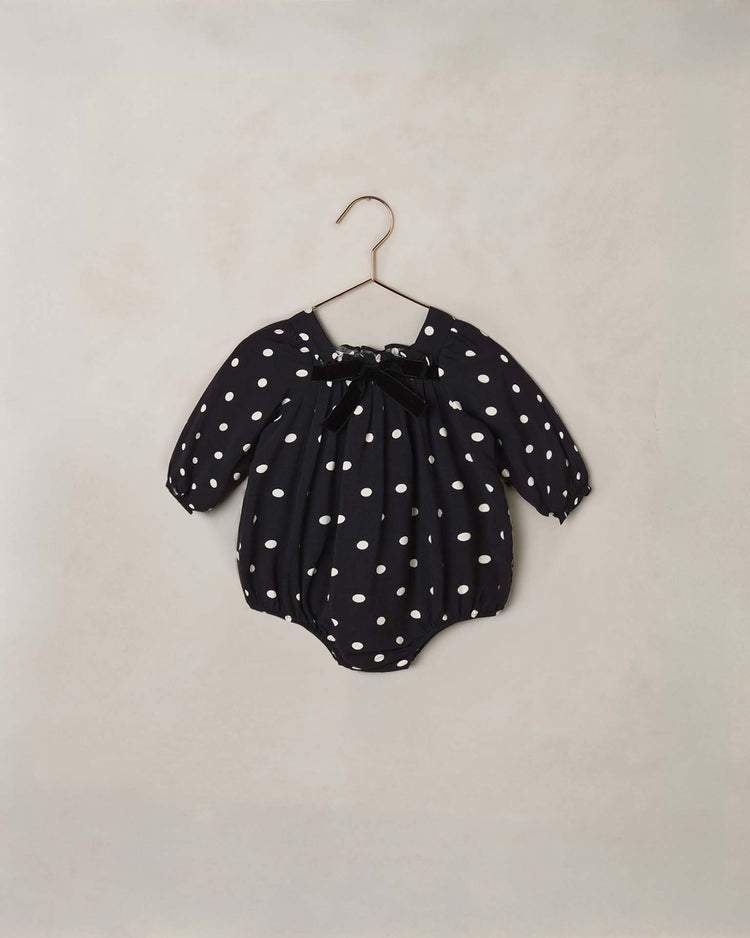 noralee annette romper in black baby Little