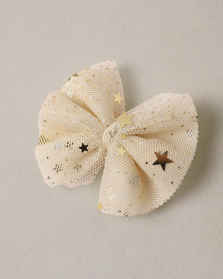 noralee flutter tulle clips in champagne accessories Little