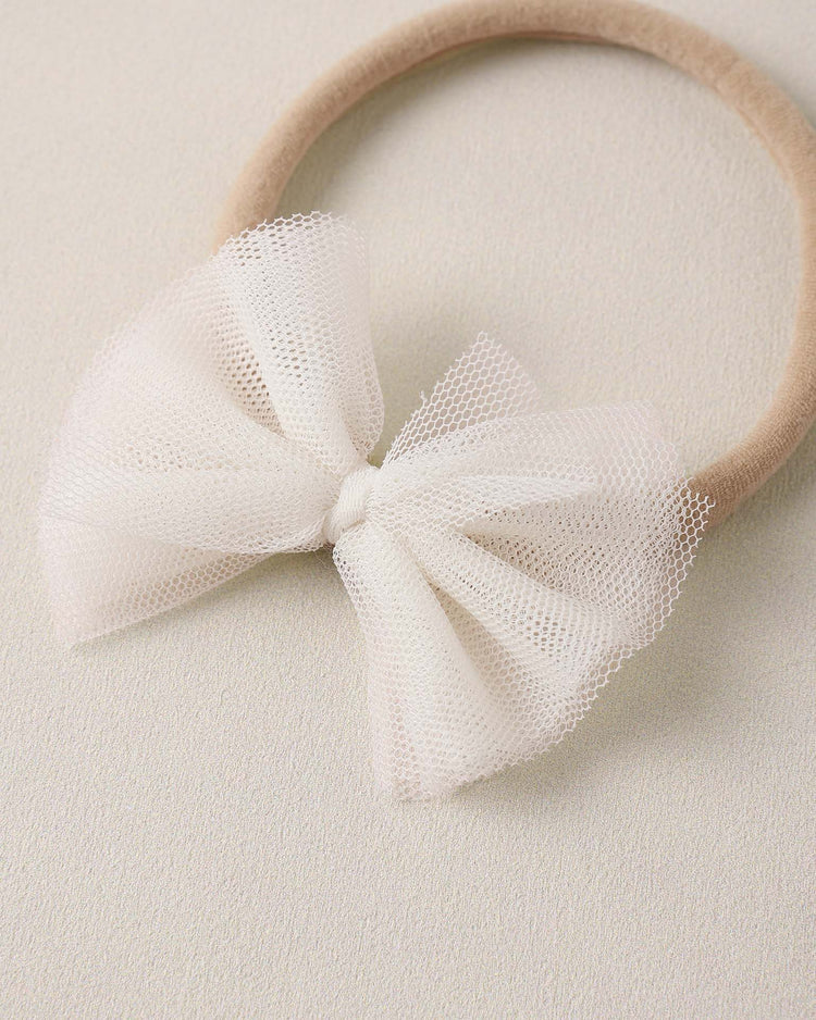 noralee flutter tulle headband in ivory accessories Little
