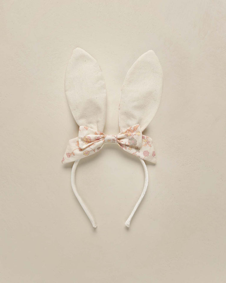 bunny headband in pastel floral