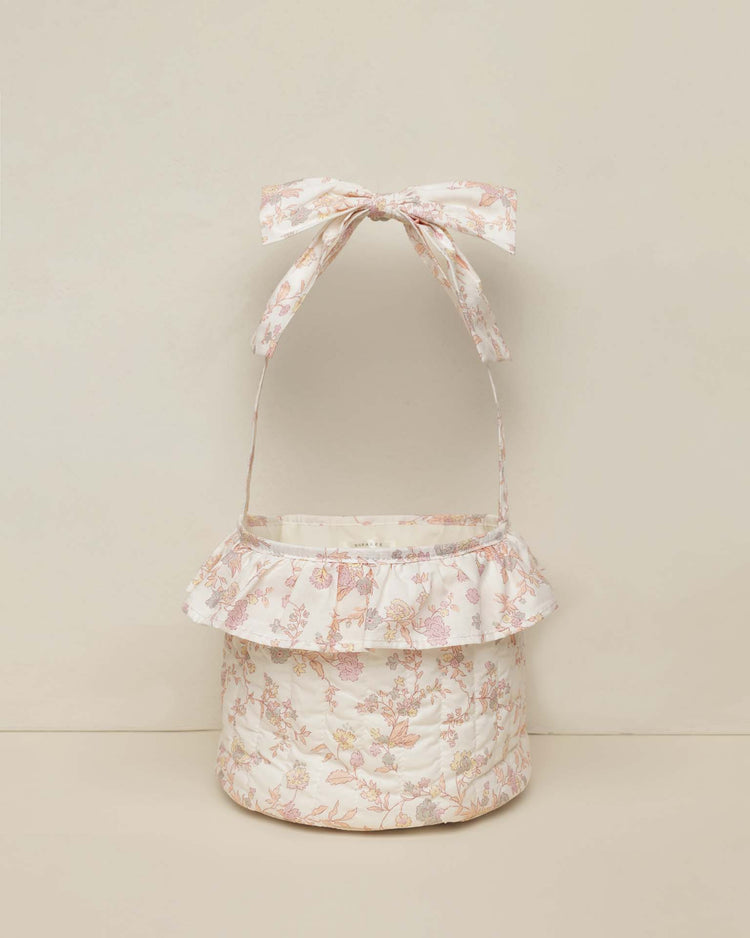 easter basket in pastel floral