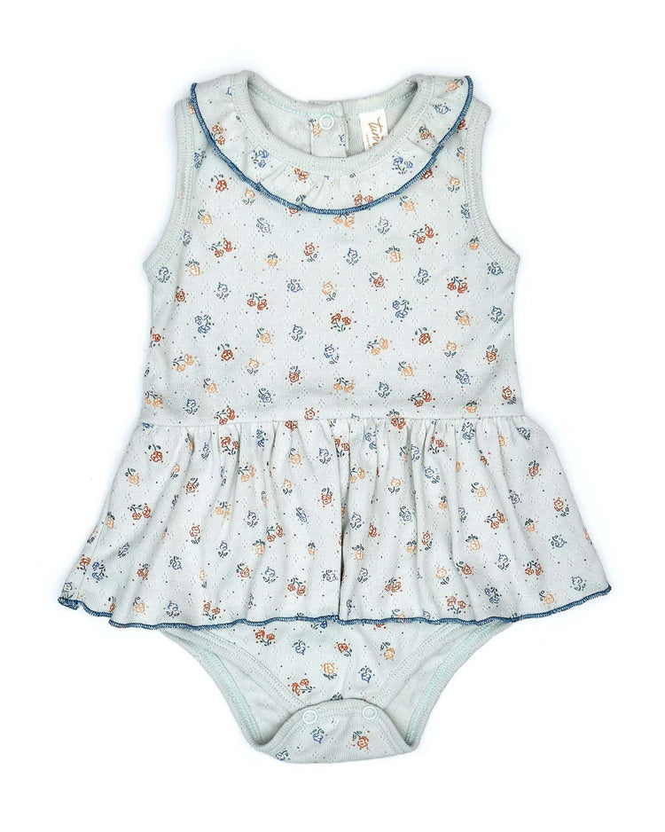 rafa romper in light blue flowers