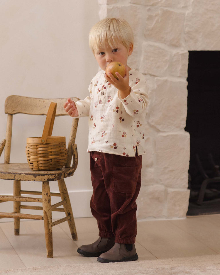 quincy mae luca pant in black cherry baby Little