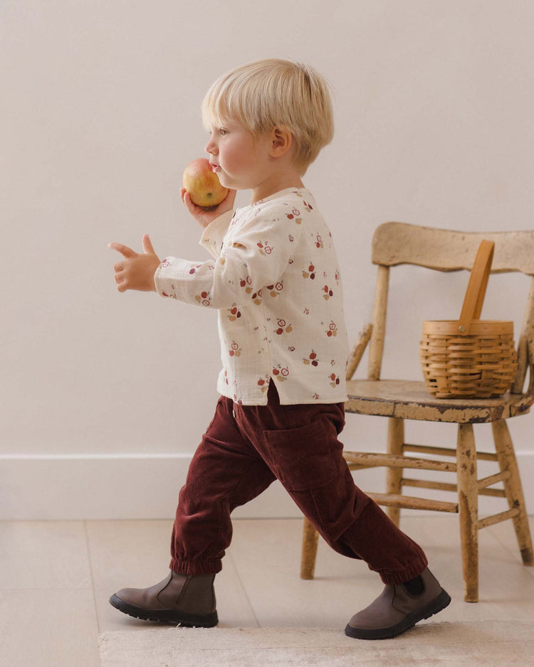 quincy mae luca pant in black cherry baby Little