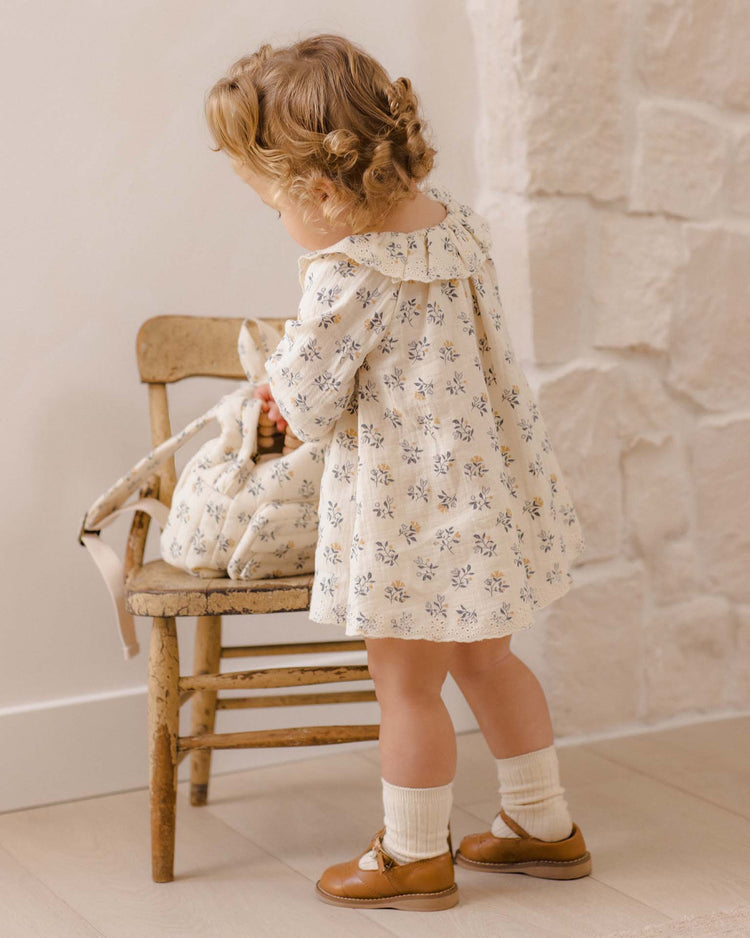 quincy mae long sleeve isla dress in french floral baby Little