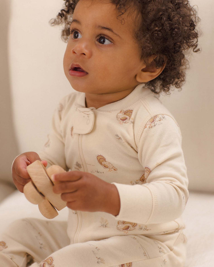 quincy mae zip long sleeve sleeper in turkey baby Little
