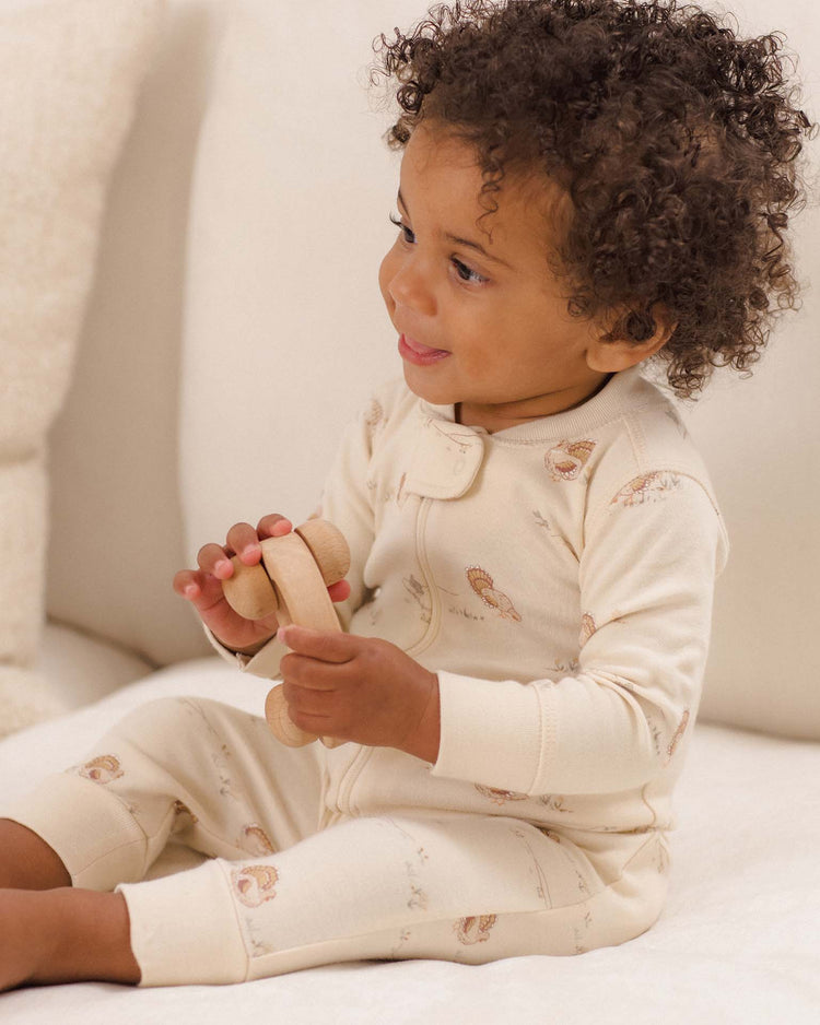 quincy mae zip long sleeve sleeper in turkey baby Little