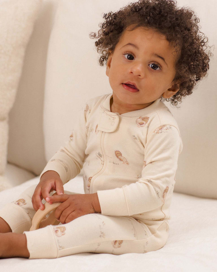 quincy mae zip long sleeve sleeper in turkey baby Little