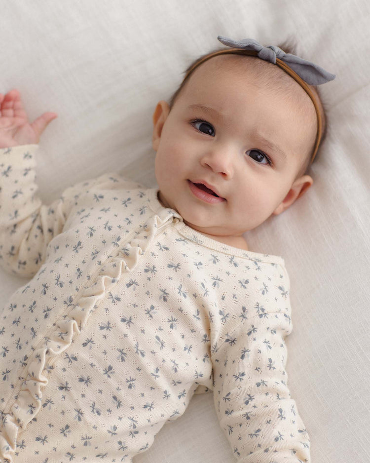 quincy mae ruffle jumpsuit in blue ditsy baby Little