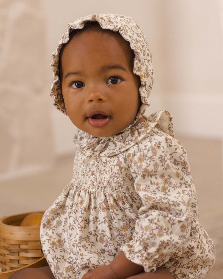 quincy mae woven ruffle bonnet in posy baby Little
