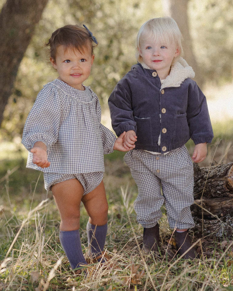 quincy mae corduroy hooded jacket in midnight baby Little