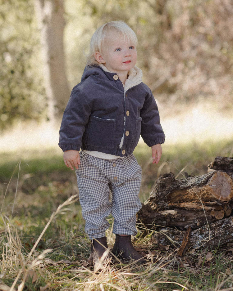 quincy mae corduroy hooded jacket in midnight baby Little