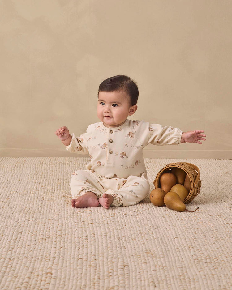 quincy mae henley bubble jumpsuit in turkey baby Little