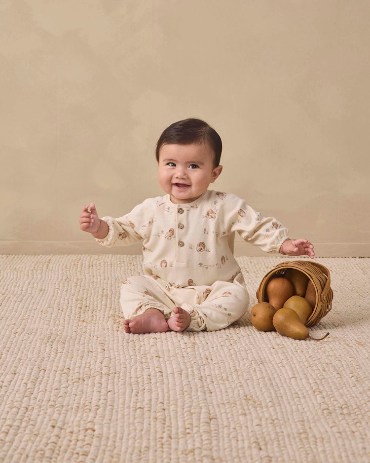 quincy mae henley bubble jumpsuit in turkey baby Little