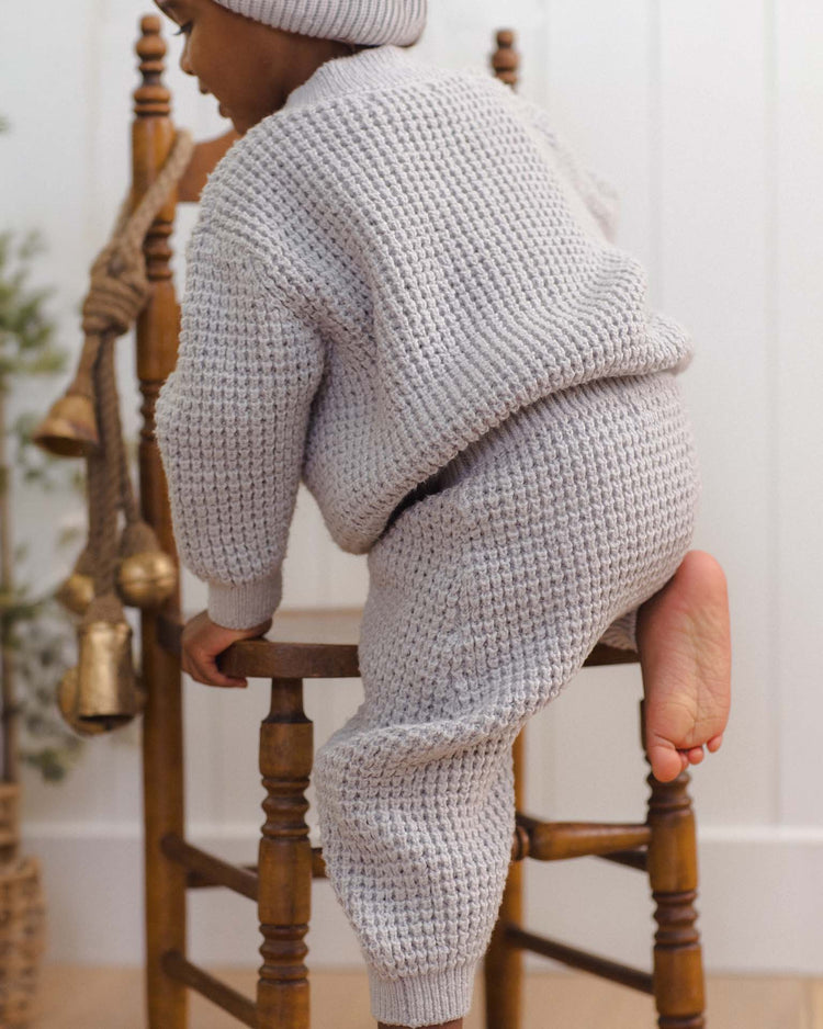 chunky knit pant in fog