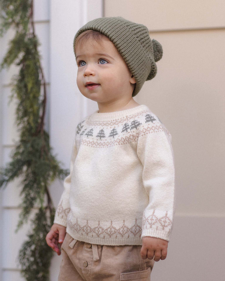 quincy mae rex sweater in tree fair isle baby Little
