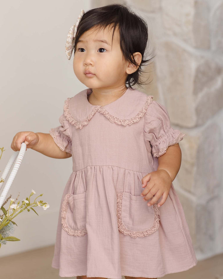 quincy mae marisol dress in mauve baby Little