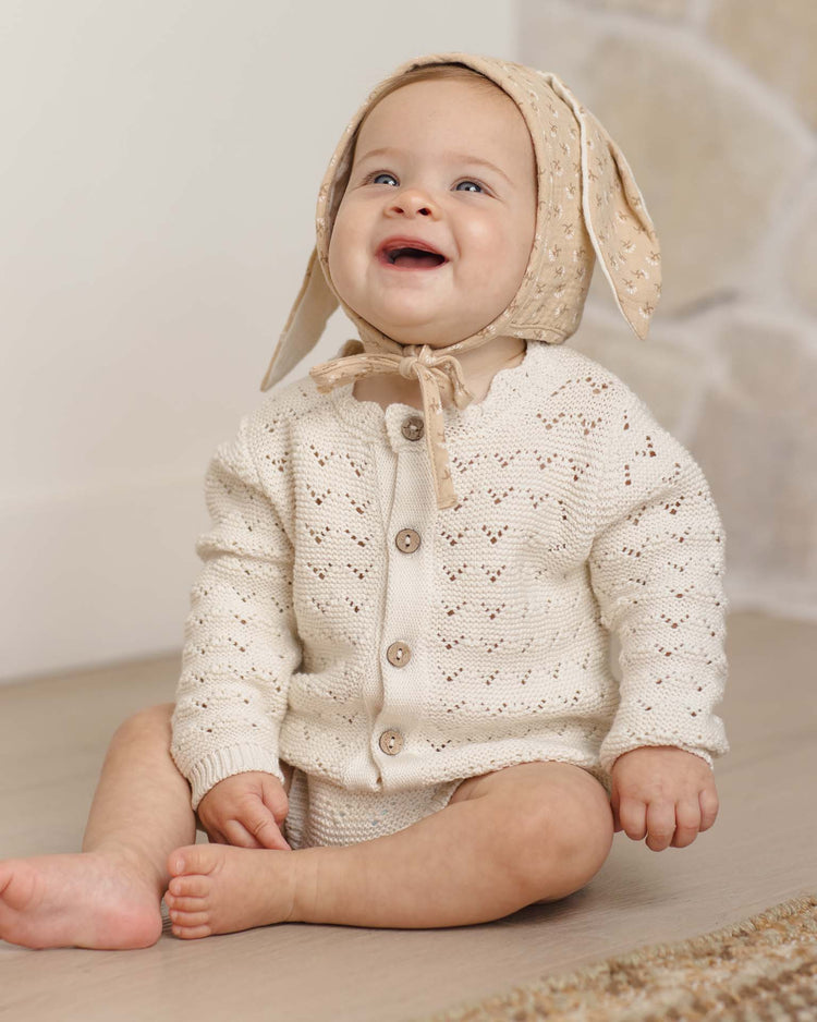 quincy mae knit cardigan in natural baby Little