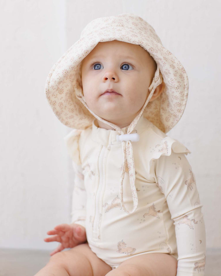 quincy mae byron rashguard one - piece in unicorns baby Little