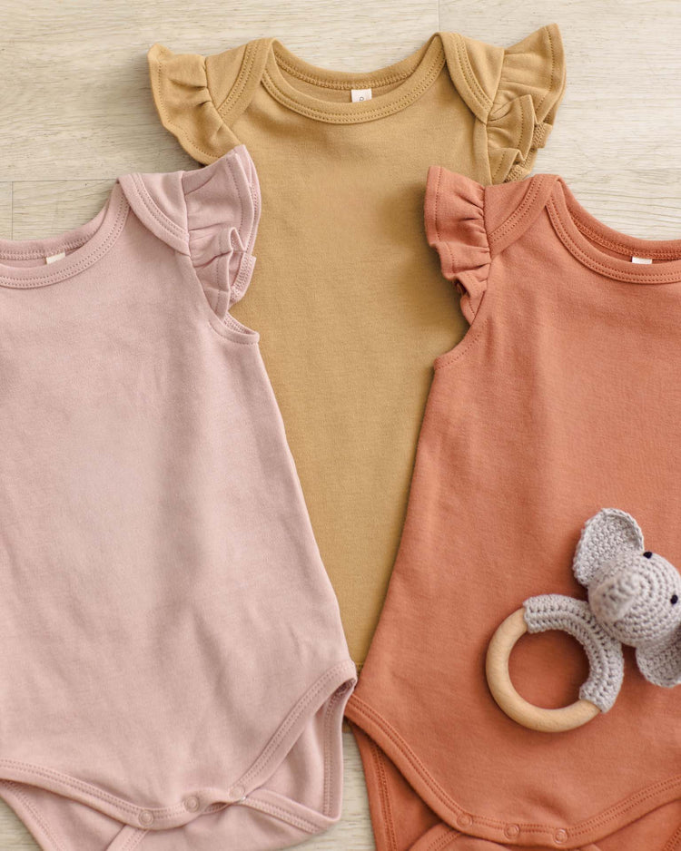 quincy mae flutter sleeve bodysuit in poppy baby Little