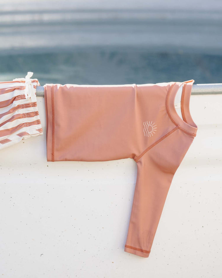 quincy mae rashguard in poppy baby Little