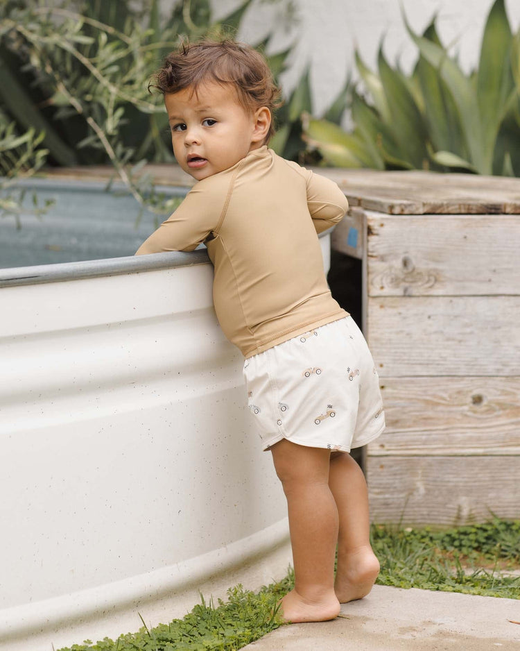 quincy mae rashguard in honey baby Little