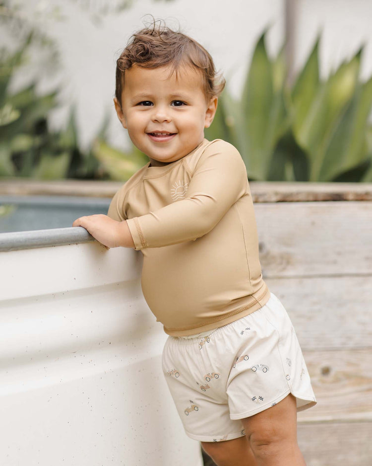 quincy mae rashguard in honey baby Little