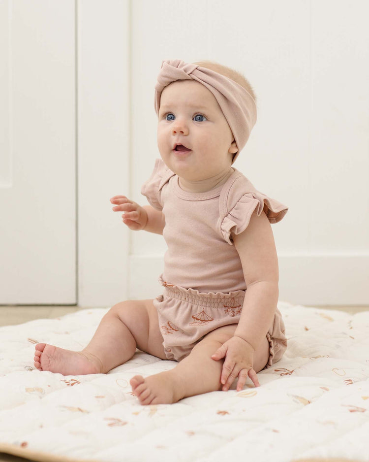 quincy mae flutter sleeve bodysuit in blush baby Little
