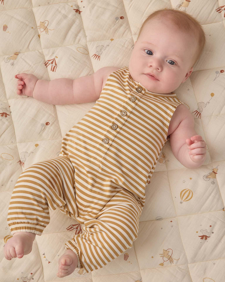quincy mae sleeveless jumpsuit in honey stripe baby Little