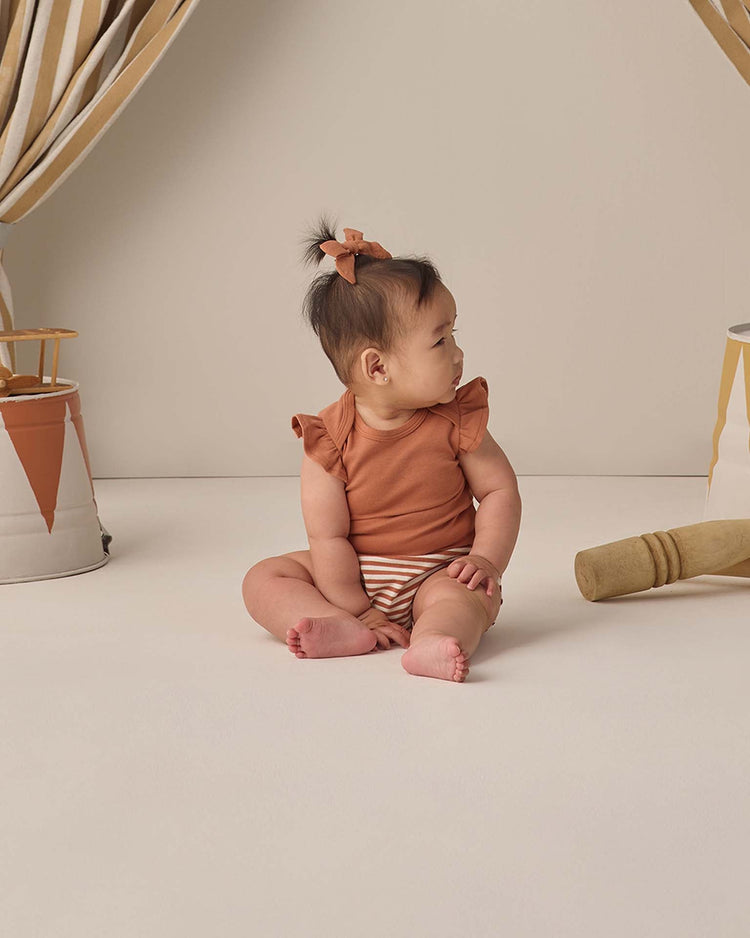 quincy mae flutter sleeve bodysuit in poppy baby Little