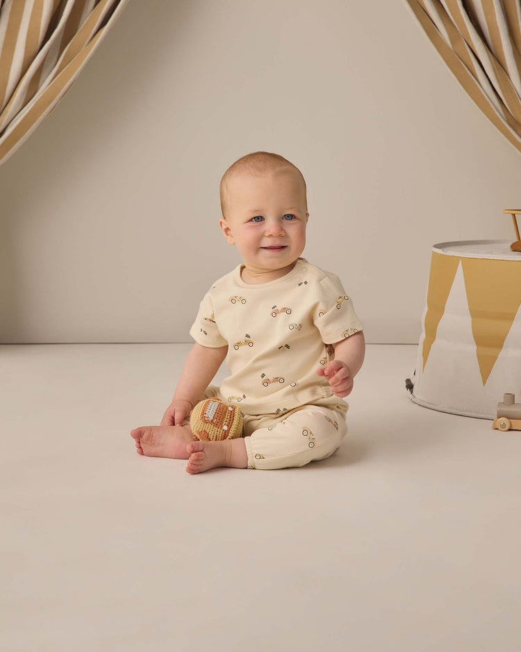quincy mae jersey tee + pant set in race car baby Little