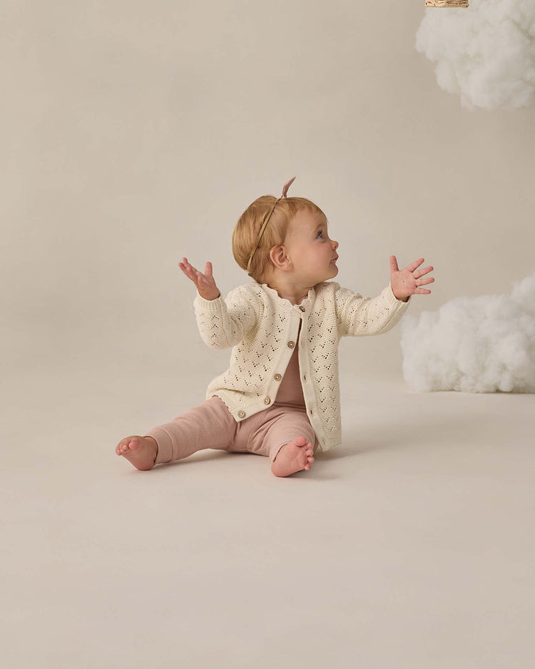 quincy mae ribbed legging in blush baby Little