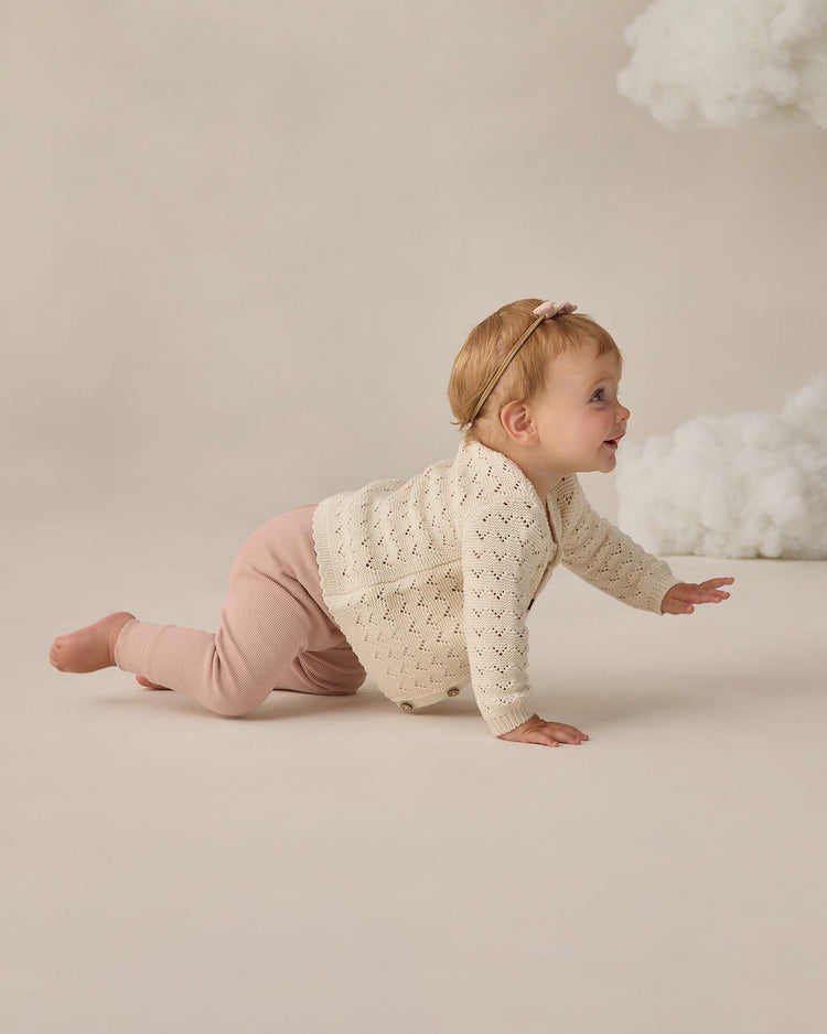 quincy mae ribbed legging in blush baby Little