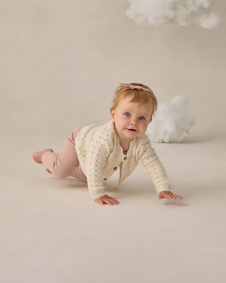 quincy mae ribbed legging in blush baby Little