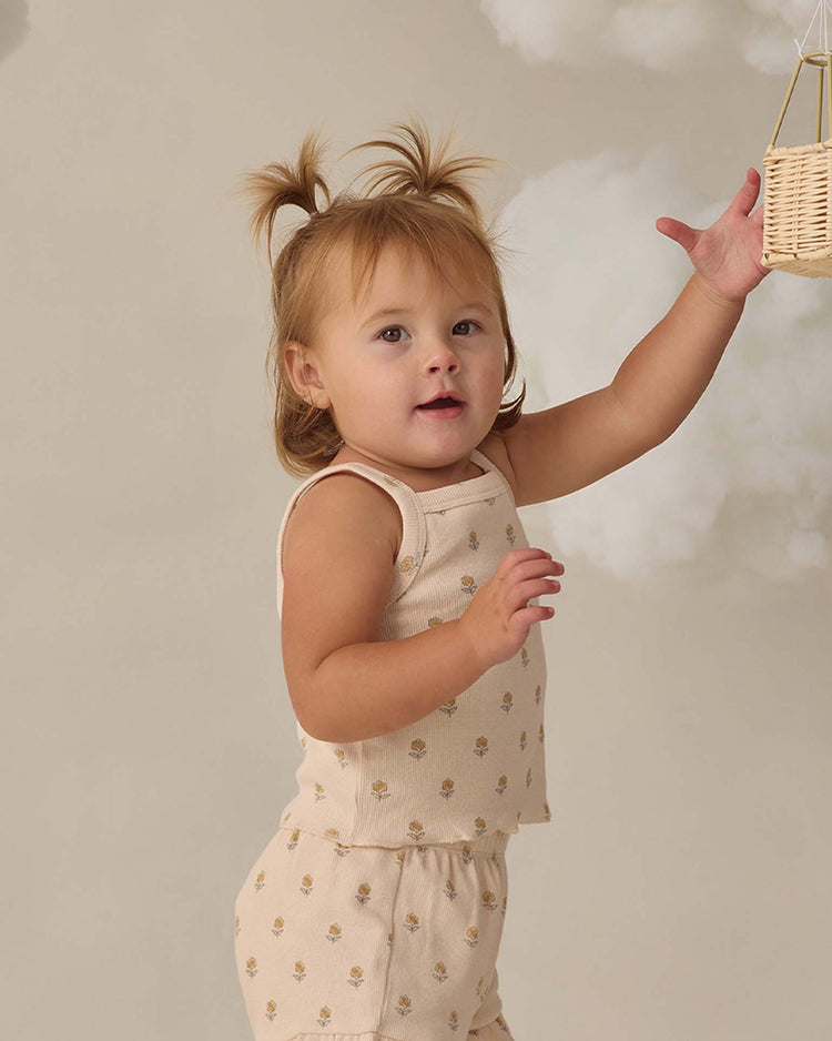 quincy mae evie tank + shortie set in buttercup baby Little