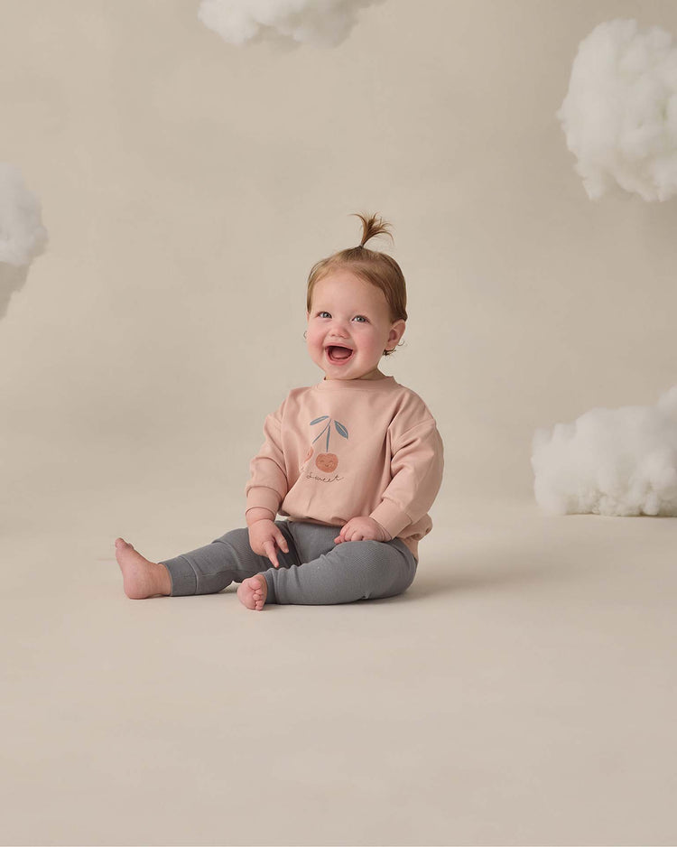 quincy mae relaxed sweatshirt in cherry baby Little