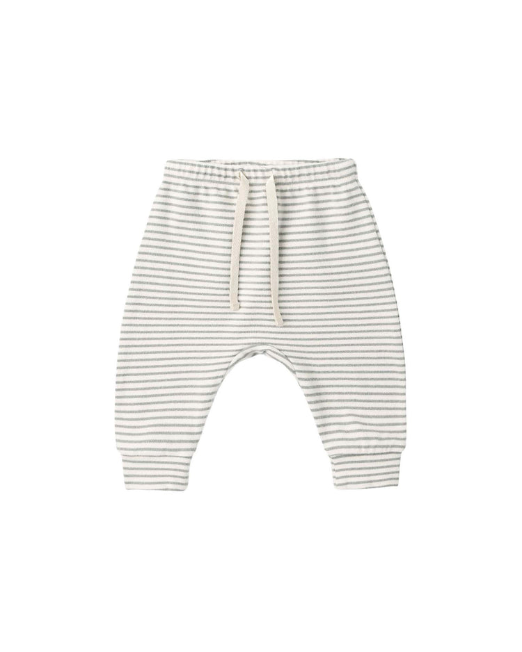 quincy mae drawstring pant in laurel microstripe baby Little