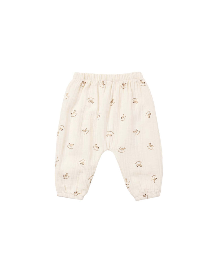 woven pant in rocking horse