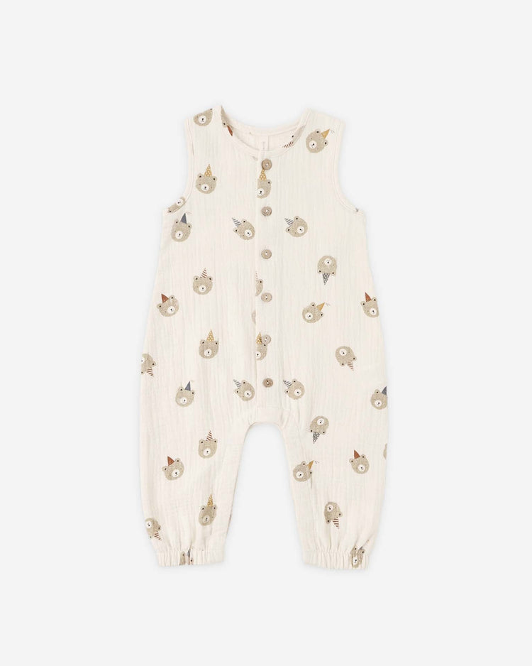 quincy mae woven jumpsuit in party bears baby Little