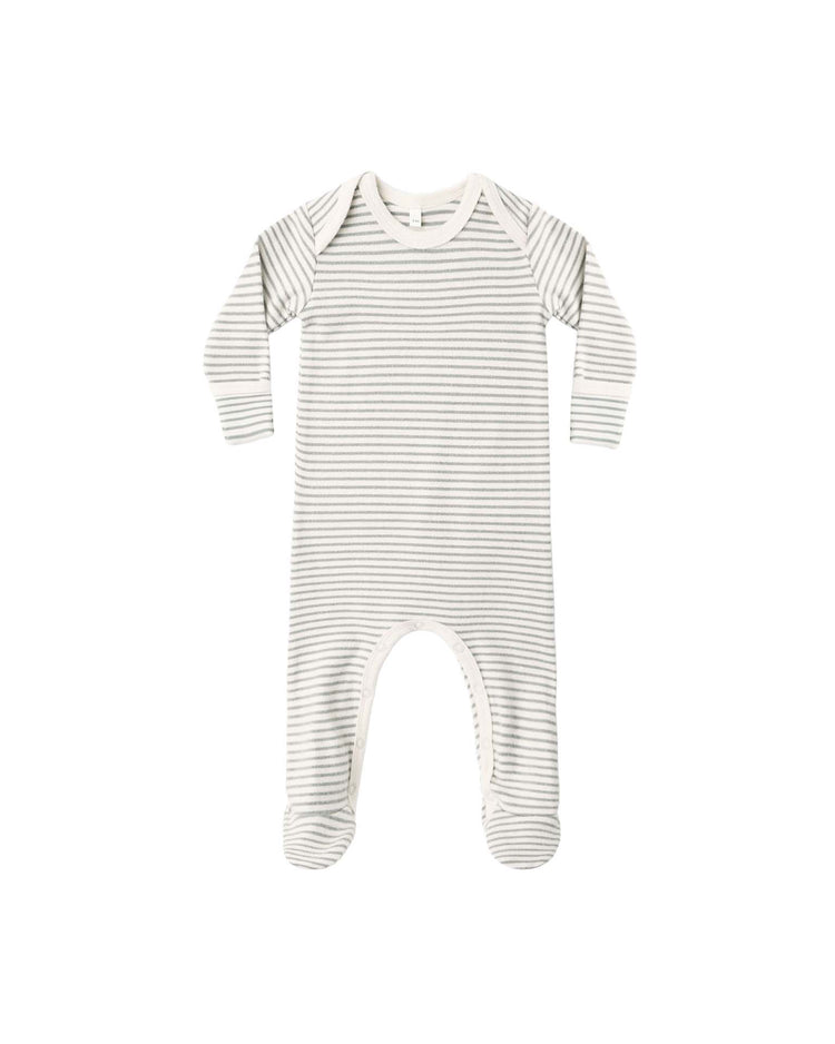 quincy mae baby footie in laurel microstripe baby Little