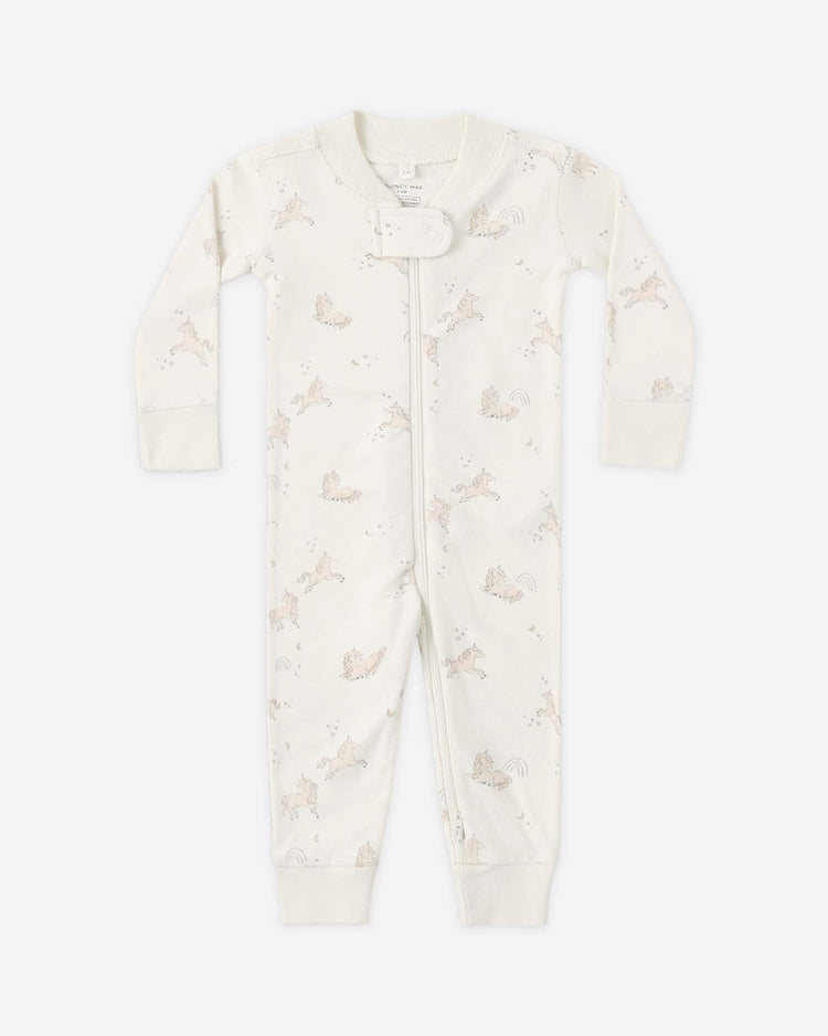 quincy mae zip longsleeve sleeper in unicorns baby Little